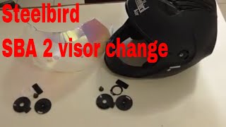 How to Remove or Change Steelbird Air SBA 2 Helmet Outer Visor [upl. by Kitarp]