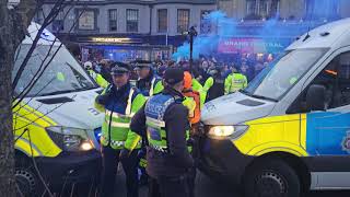 Beer thrown at Police Horses  Brighton amp Hove Albion VS Palace Match [upl. by Balcer]