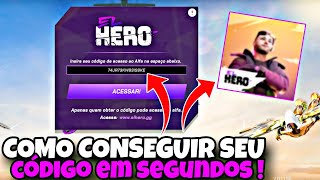 COMO CONSEGUIR CODIGO DO ALFA E BETA DO EL HERO AGORA RAPIDO E FACIL  CODIGO DE ATIVAÇÃO EL HERO [upl. by Ydderf657]