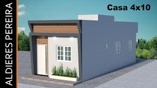 CASA 4 X 10 com 2 quartos – Simplesmente fantástica [upl. by Ahsinauq958]