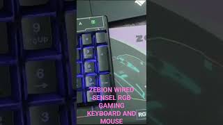 ZEBION WIRED SENSEL RGB GAMING KEYBOARD AND MOUSE COMBO [upl. by Hoebart]