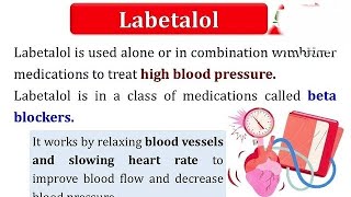 Labetalol by Amit Sharma DMLT DPharma [upl. by Eetnahs]