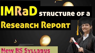 how to write IMRaD structure of a research report  format of research report  EWRT201 [upl. by Three]