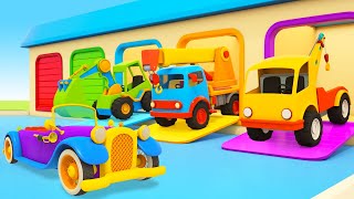 Full episodes of car cartoons Cartoon cars for kids Learning baby videos Helper Cars amp Retro car [upl. by Winthorpe]