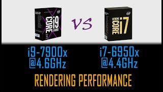 i76950x vs i97900x  OC VS OC  Rendering Performance Comparsion [upl. by Namilus]