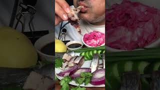 Eating Herring fish 🐠  Eating Sounds  ASMR  shorts [upl. by Mehalek]