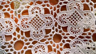 Crochet Lace 🧶 Tutorial Crochet Lace Pattern How to Crochet Motif For Crochet Blanket [upl. by Avron]