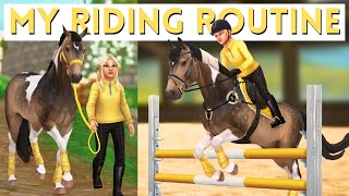 My Riding Routine for Jumping  Star Stable Realistic Roleplay [upl. by Ceevah]