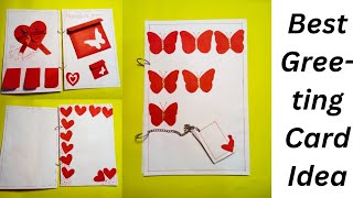 Birthday greeting card design 🤗🤗  best greeting card for boyfriendValentine day gift ❤❤  tutorial [upl. by Artemisa]