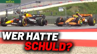 Kollision Verstappen vs Norris in Spielberg Russell staubt ab  Österreich GP Formel 1 2024 [upl. by Eibbor]