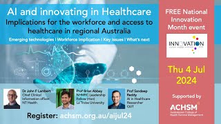 AI and Innovation in Healthcare – panel Thu 4 Jul 2024 [upl. by Lucey]