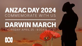 LIVE Darwin March  Anzac Day 2024 🎖️  OFFICIAL BROADCAST  ABC Australia [upl. by Nnairol]