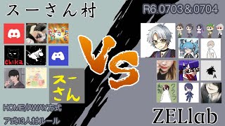 【GM視点】スーさん村vsZEL村チーム対抗戦【ア式人狼】 [upl. by Paucker]