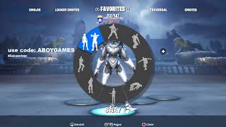 Fortnite Meow KATT Doing Icon Series Emotes in Lobby  Crew Pack [upl. by Susann]