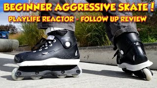 Playlife Reactor Aggressive Inline Skate Review  Follow Up Best Beginner Aggressive Inline Skates [upl. by Forland451]