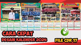 Cara Cepat Desain Kalender 2024  Lengkap Jawa amp Hijriyah [upl. by Getraer616]