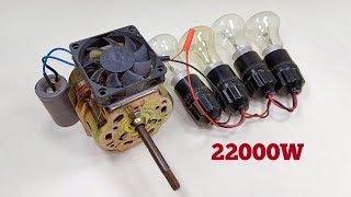 Free Energy 240V Generator New idea electricity from magnetic gear and 100 copper coil capacitor [upl. by Craner]