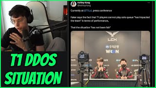 Caedrel Reacts To Faker Talking About DDoS Attacks On T1  Reddit Recap [upl. by Wey]