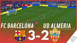 FC Barcelona vs Almeria 32 HIGHLIGHTS • Simulación amp Recreación de Video Juego [upl. by Aihsyak]