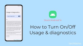 How to Turn OnOff Usage amp diagnostics Android 14 [upl. by Eita]