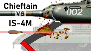 CHIEFTAIN vs IS4M  120mm L15A5 APDS Simulation  Armour Piercing Developments Vol 3 [upl. by Urd979]