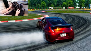 850HP Nissan 370Z Nismo  Assetto Corsa  Steering wheel Gameplay [upl. by Islehc]