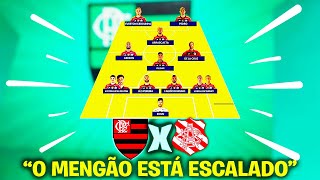 FLAMENGO X BANGU  quotÉ ASSIM QUE O FLAMENGO VAI JOGARquot ESCALAÇÃO do FLANMENGO HOJE [upl. by Tonya]