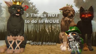 3 Things you should NEVER do in WCUE  WCUE Roblox [upl. by Kerekes]