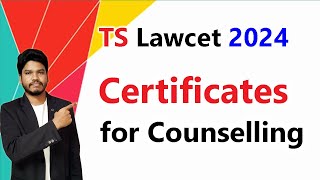 Certificates for CounsellingTS Lawcet 2024 [upl. by Attenoj]