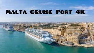 Malta Port View  Valletta 4K Europe [upl. by Dav]