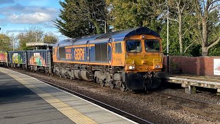 “Wensleydale Railway Association 25 years 19902015” 66761 GBRf 6Z98 amp “Ipswich Town” 66307 [upl. by Yetah]