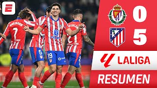 ATLÉTICO DE MADRID GOLEÓ 50 al VALLADOLID y está a 2 PUNTOS del BARCELONA  RESUMEN  La Liga [upl. by Ajidahk]