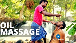 🔱HOGENAKKAL 🍃NATURE ☑OIL 💆‍♂️MASSAGE  🌊WATERFALLS SIDE👉 MASSAGE😇 HogenakkalOilMassage asmr [upl. by Anawal]