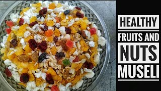 Healthy fruit and nut muesli  Kelloggs muesli  Healthy Breakfast  Flavours Of Rasoi [upl. by Anirehtac751]