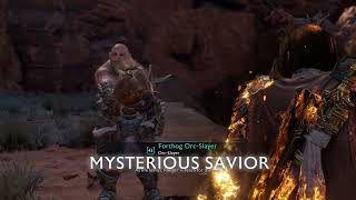 SHADOW OF WAR  UNIQUE MYSTERIOUS SAVIOR FORTHOG ORCSLAYER SAVED MY LIFE [upl. by Niwdog]