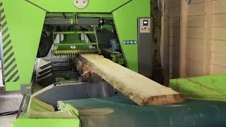 6 MEBOR HTZ 1200 PLUS Horizontal band saw sawing soft wood [upl. by Ydnirb]