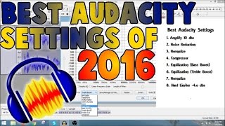 Best Audacity Settings 2016 [upl. by Esinad188]