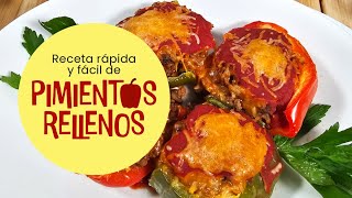 Pimientos rellenos con carne molida y arroz blanco ¡una receta fácil y deliciosa [upl. by Illac440]