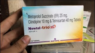 Newtel trio 25mg Tablet uses  price  composition  dose  side effects  review  in hindi [upl. by Nuahsad]