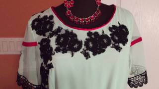 How To Embellish A Plain Dress With Appliqués Lace And Trim [upl. by Jahdol590]