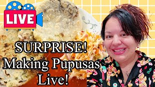 MAKING PUPUSAS FOR DINNER LIVE 🤤 [upl. by Sirovart111]