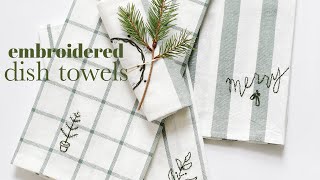 DIY Embroidered Dish Towels [upl. by Nwaf195]