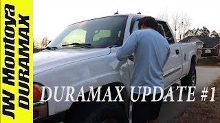 DURAMAX UPDATE 1 Removing Bug Deflector Pin Stripes Mud Flaps [upl. by Anilem]