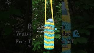 Crochet Water Bottle Holder Tutorial 🌊 crochettutorial crochetpattern crochet waterbottle diy [upl. by Llemrej519]