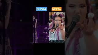 OLIVIA RODRIGO vs NETTA  TOY Live performance shorts [upl. by Llevol]