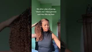 Lets get into how easy and quick this Vpart wig is vpartwig naturalhair browncolor [upl. by Wincer36]