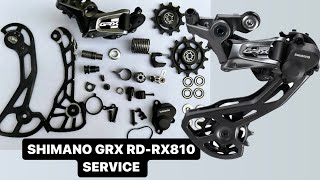 SHIMANO GRX RDRX810 FULL SERVICE  How to service Shimano GRX derailleur [upl. by Niac541]