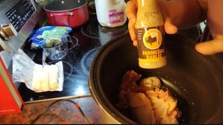 Buffalo Wild Wings Parmesan Garlic Chicken Pasta in Crock Pot [upl. by Clippard]