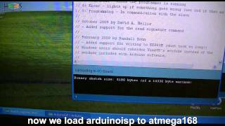 Burn Bootloader using Arduino as ISP [upl. by Hardigg]