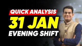 🚨31st January Evening Shift Analysis in 90 seconds  JEE Main 2024  MathonGo  Anup Sir [upl. by Aihseket]